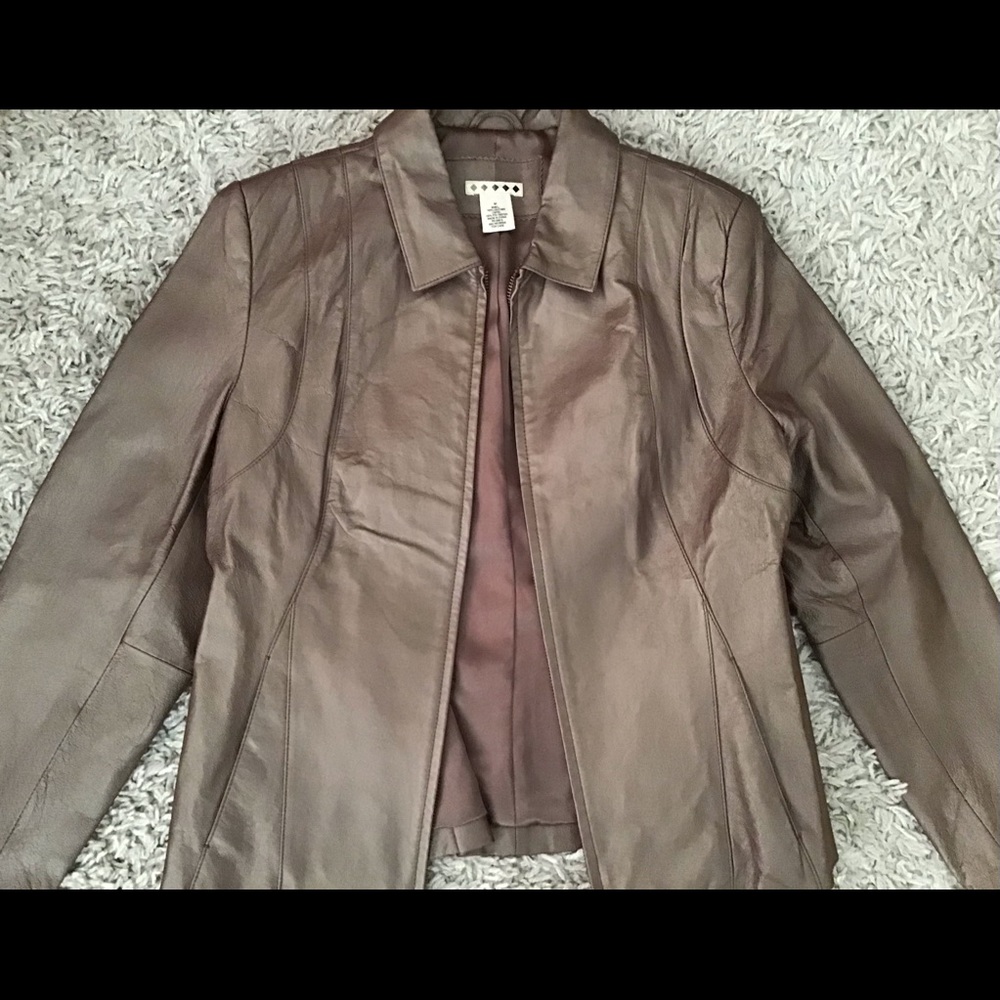 Leather Jacket Bronze sz M